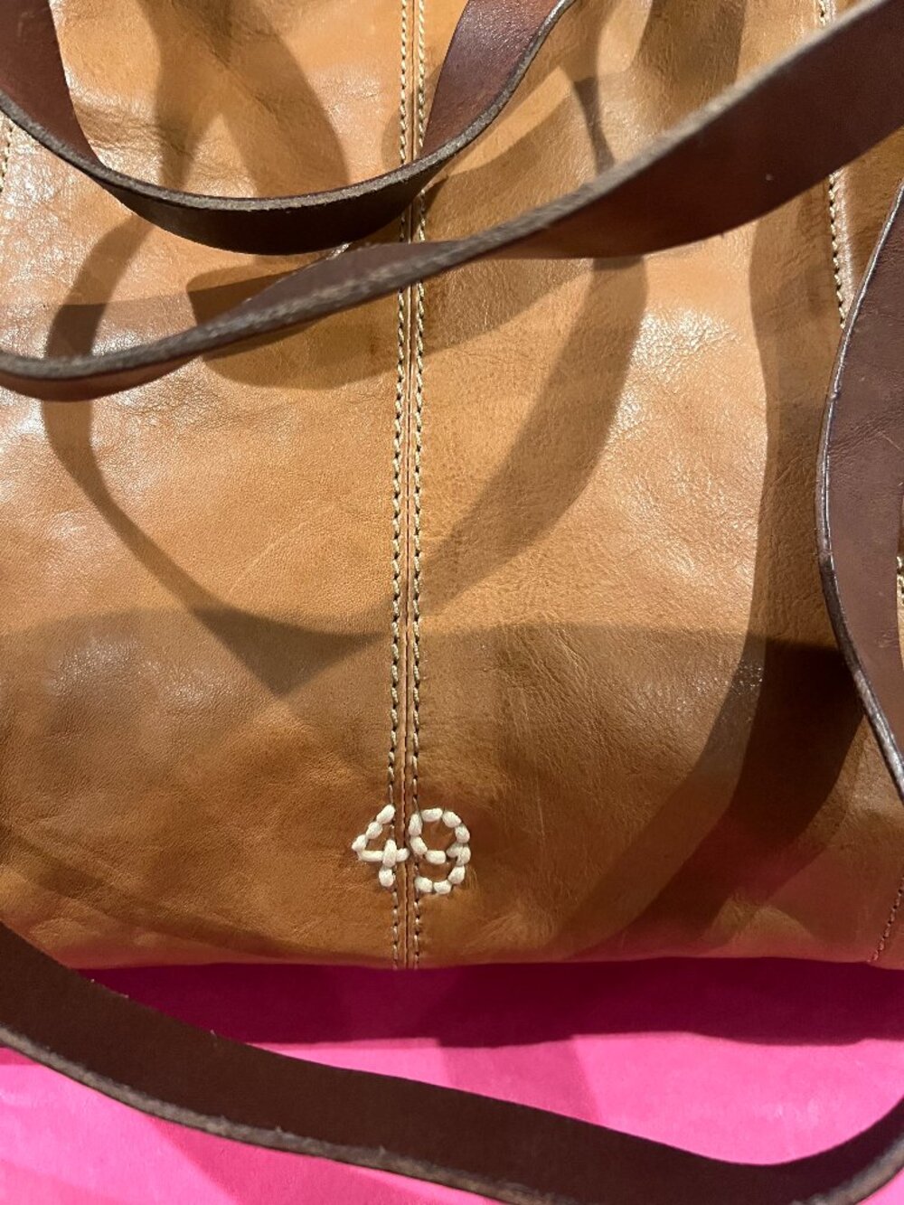 NWT 49 Square Miles Saddle Leather Tomales Bay Slouchy Shoulder Tote Bag